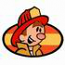 Cartoon Fireman Logo